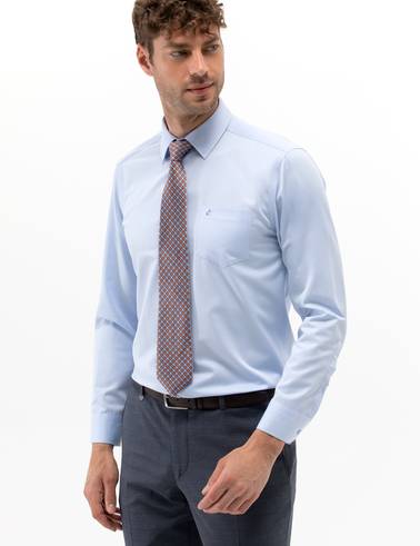 Açık Mavi Regular Fit Uzun Kollu Klasik Gömlek