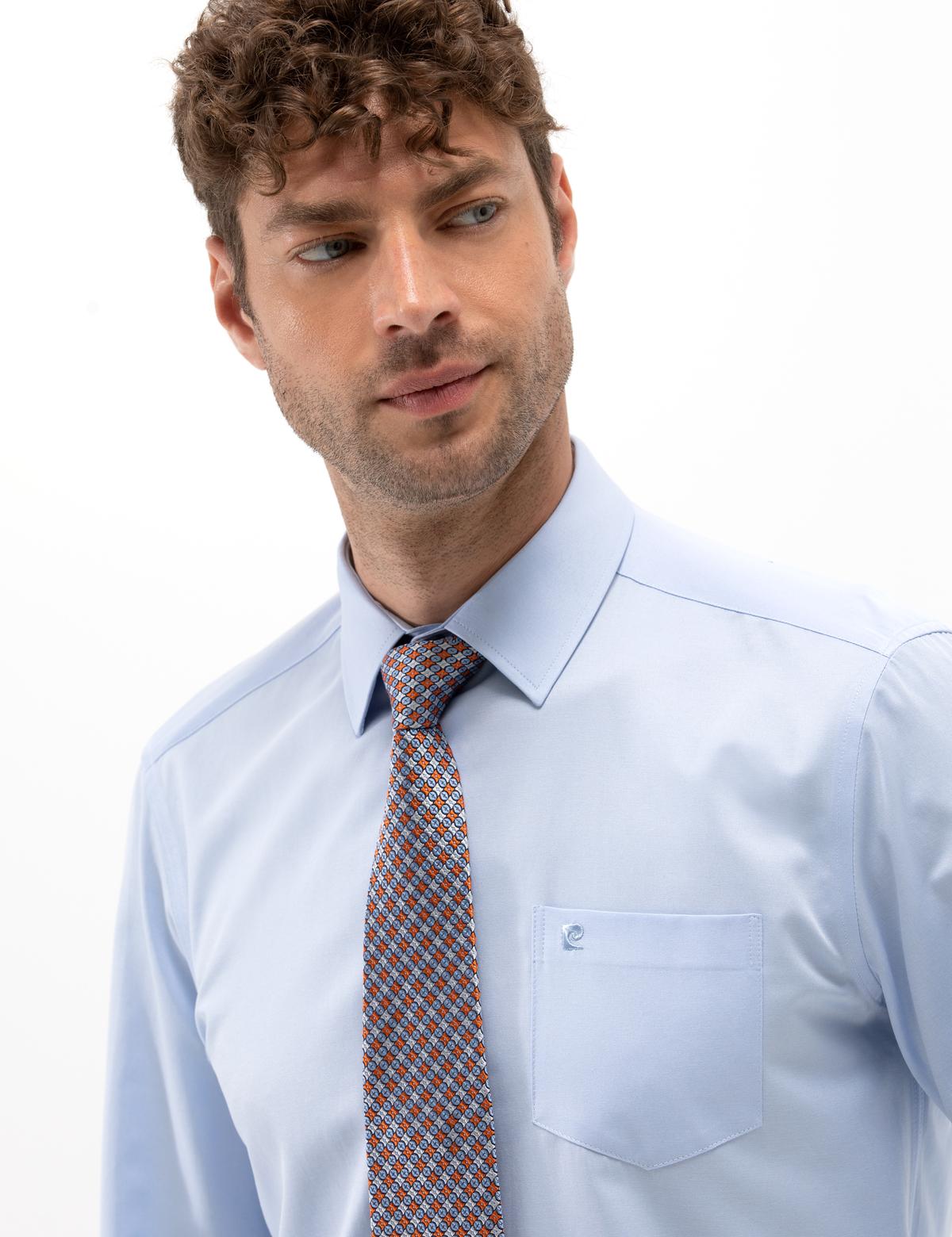 Açık Mavi Regular Fit Uzun Kollu Klasik Gömlek - 50268221025