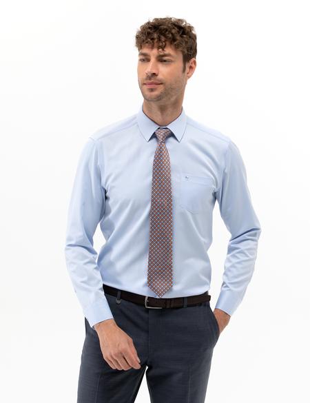 Açık Mavi Regular Fit Uzun Kollu Klasik Gömlek - 50268221025