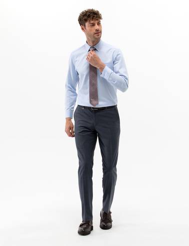Açık Mavi Regular Fit Uzun Kollu Klasik Gömlek