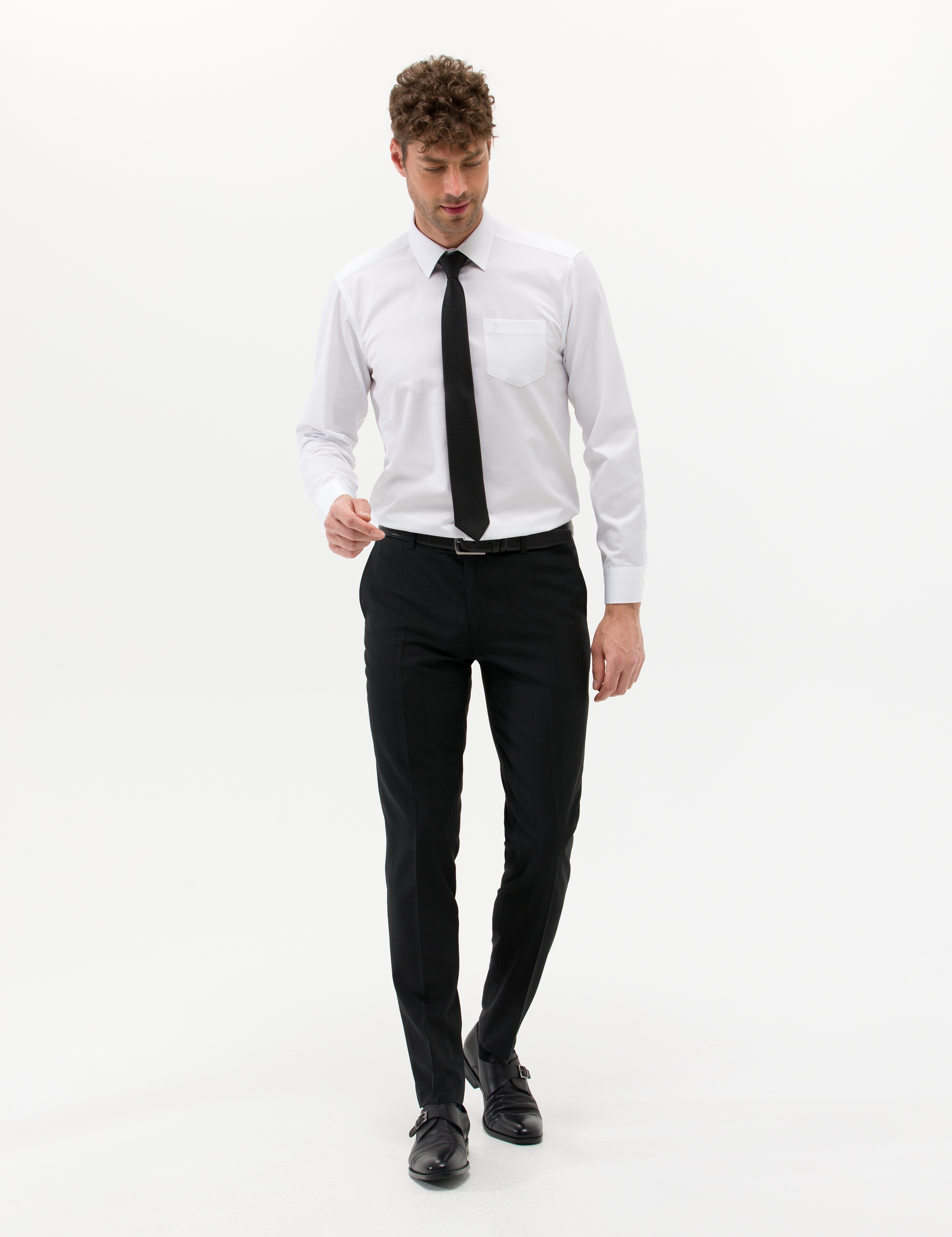 Beyaz Regular Fit Uzun Kollu Klasik Gömlek - Image 4