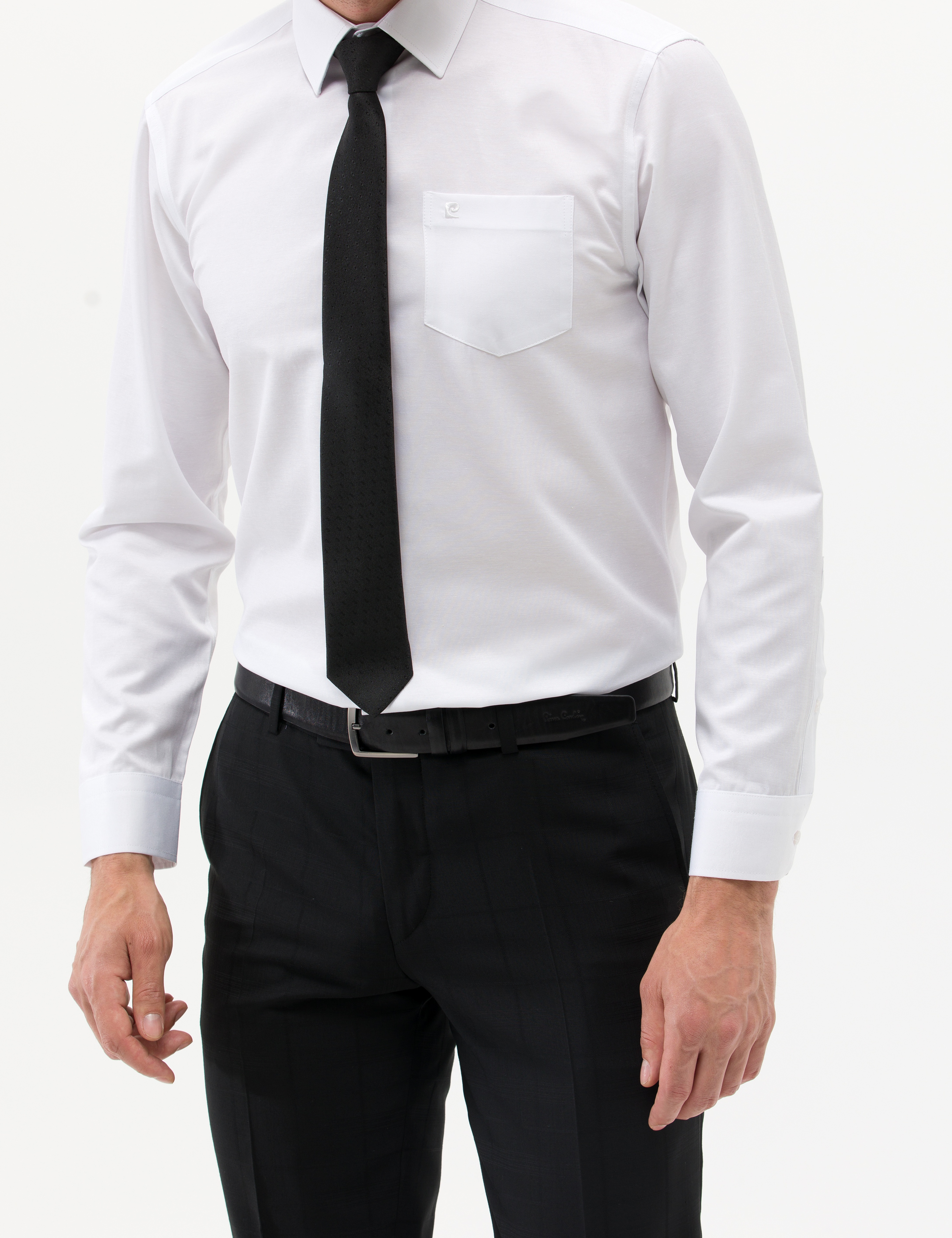 Beyaz Regular Fit Uzun Kollu Klasik Gömlek - Image 6