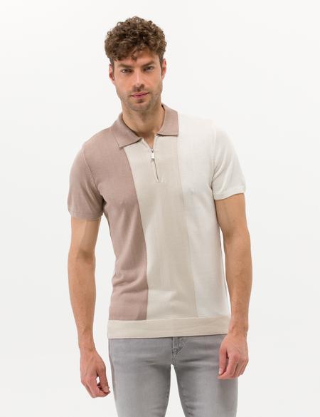 Vizon Slim Fit Fermuarlı Polo Yaka Triko Tişört - 50268292001