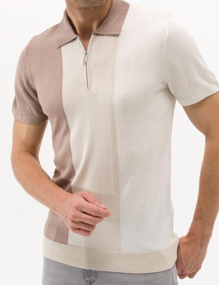 Vizon Slim Fit Fermuarlı Polo Yaka Triko Tişört - 50268292001