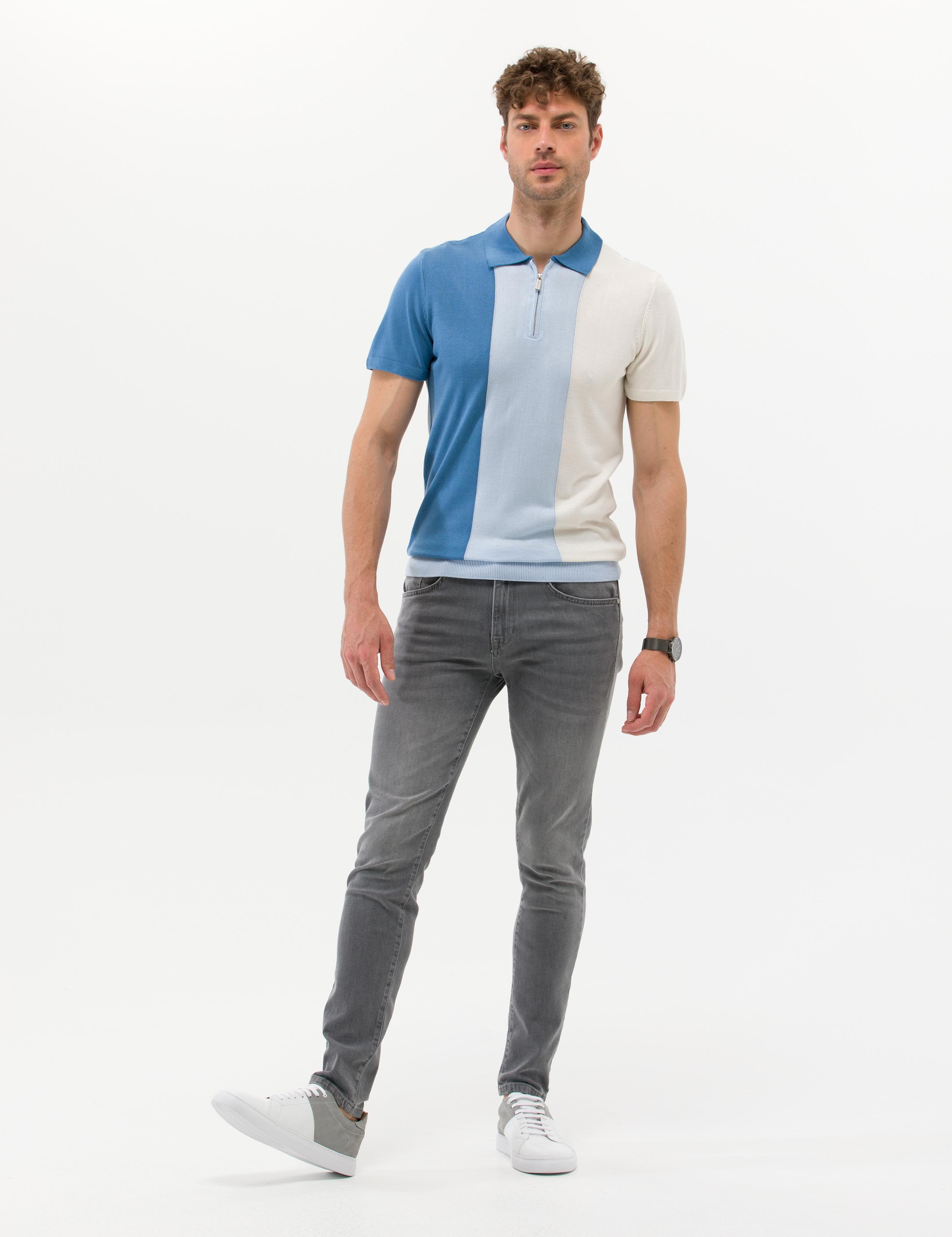 İndigo Slim Fit Fermuarlı Polo Yaka Triko Tişört