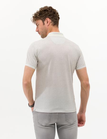 Açık Yeşil Slim Fit Dokulu Polo Yaka Tişört - 50270239023