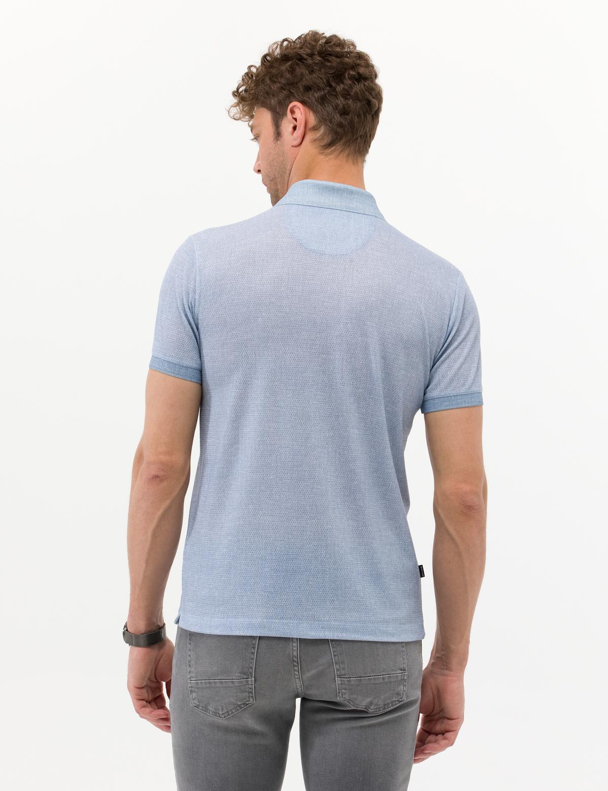 Mavi Slim Fit Dokulu Polo Yaka Tişört - 50270239042