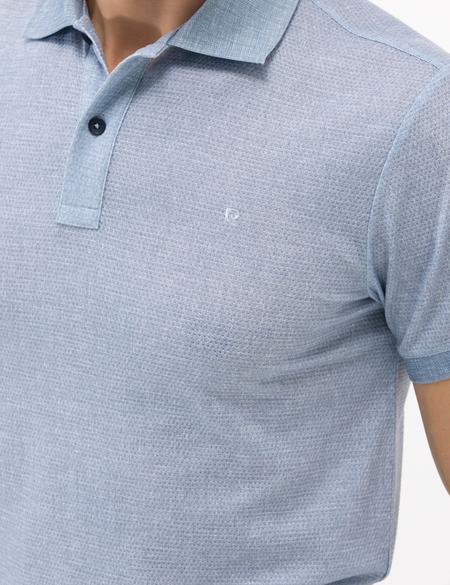 Mavi Slim Fit Dokulu Polo Yaka Tişört - 50270239042