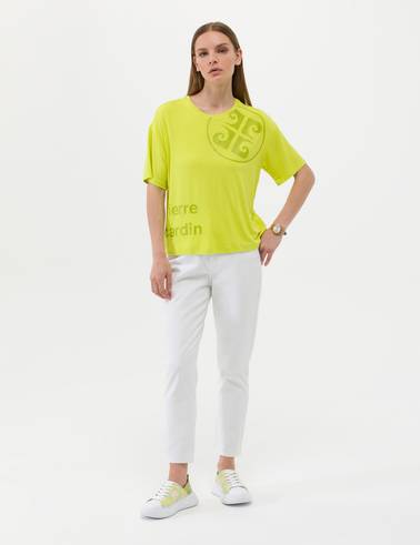 Beyaz Mom High Waist Fit Jean Pantolon