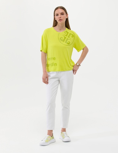 Beyaz Mom High Waist Fit Jean Pantolon