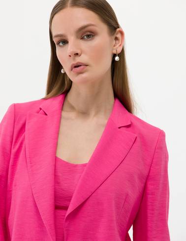 Pembe Kruvaze Slim Fit Ceket