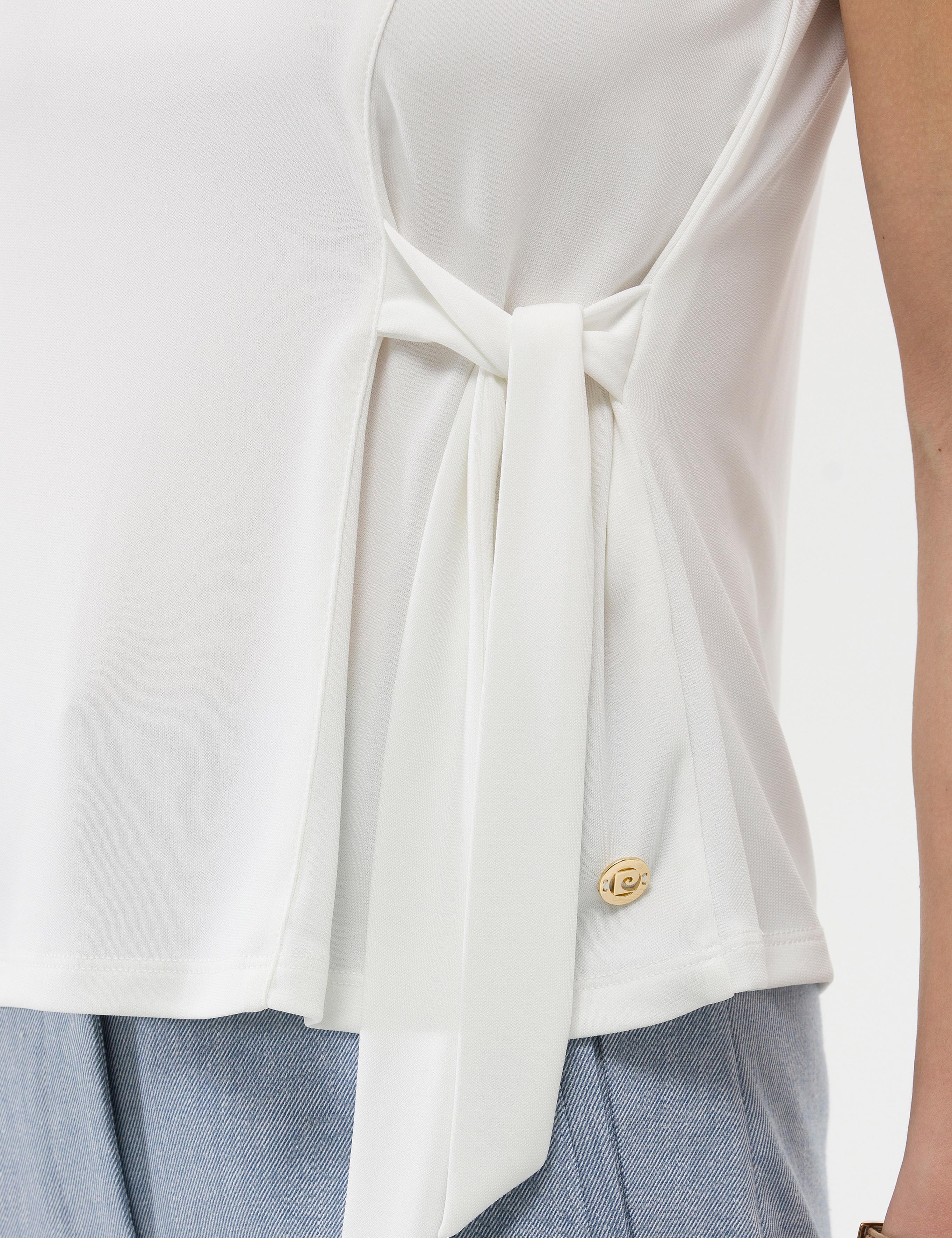 Ekru A Kesim Kolsuz Bluz