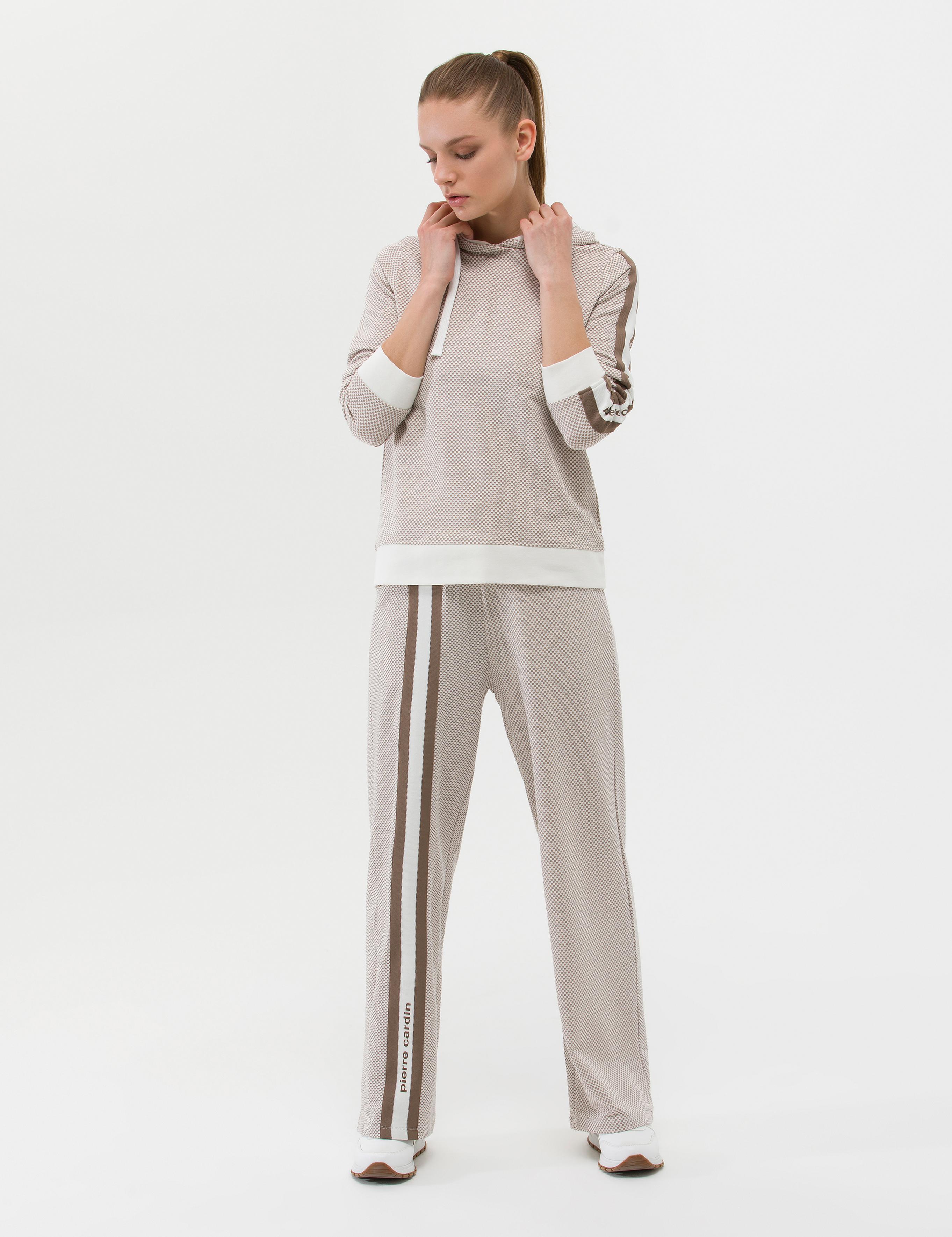 Krem Flare Fit Eşofman Altı