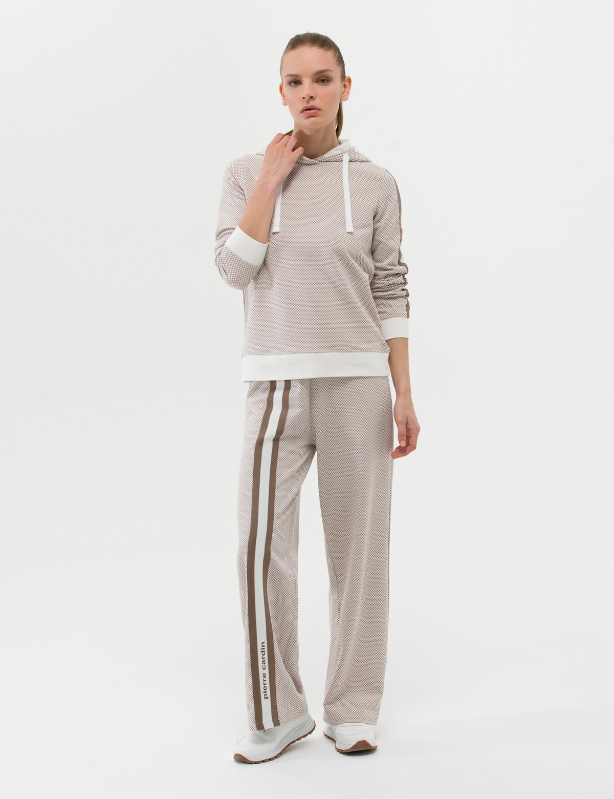 Krem Flare Fit Eşofman Altı