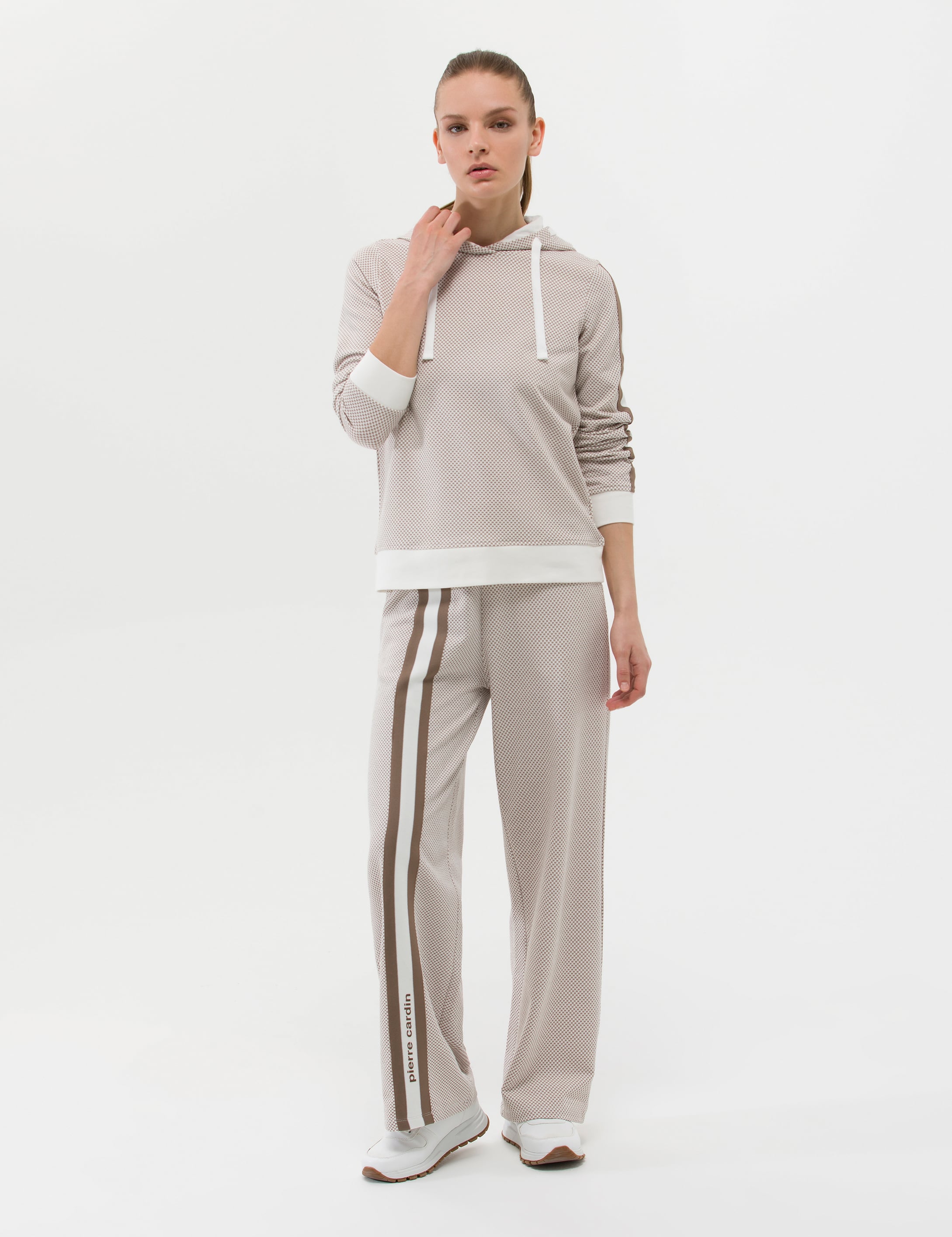 Krem Flare Fit Eşofman Altı