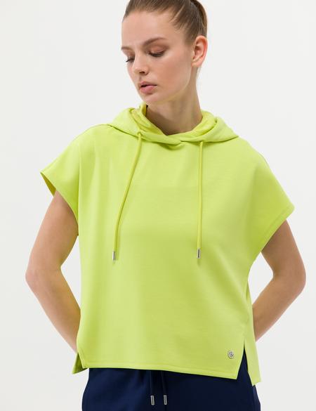 Yeşil Oversize Kapüşonlu Sweatshirt - 50263703013