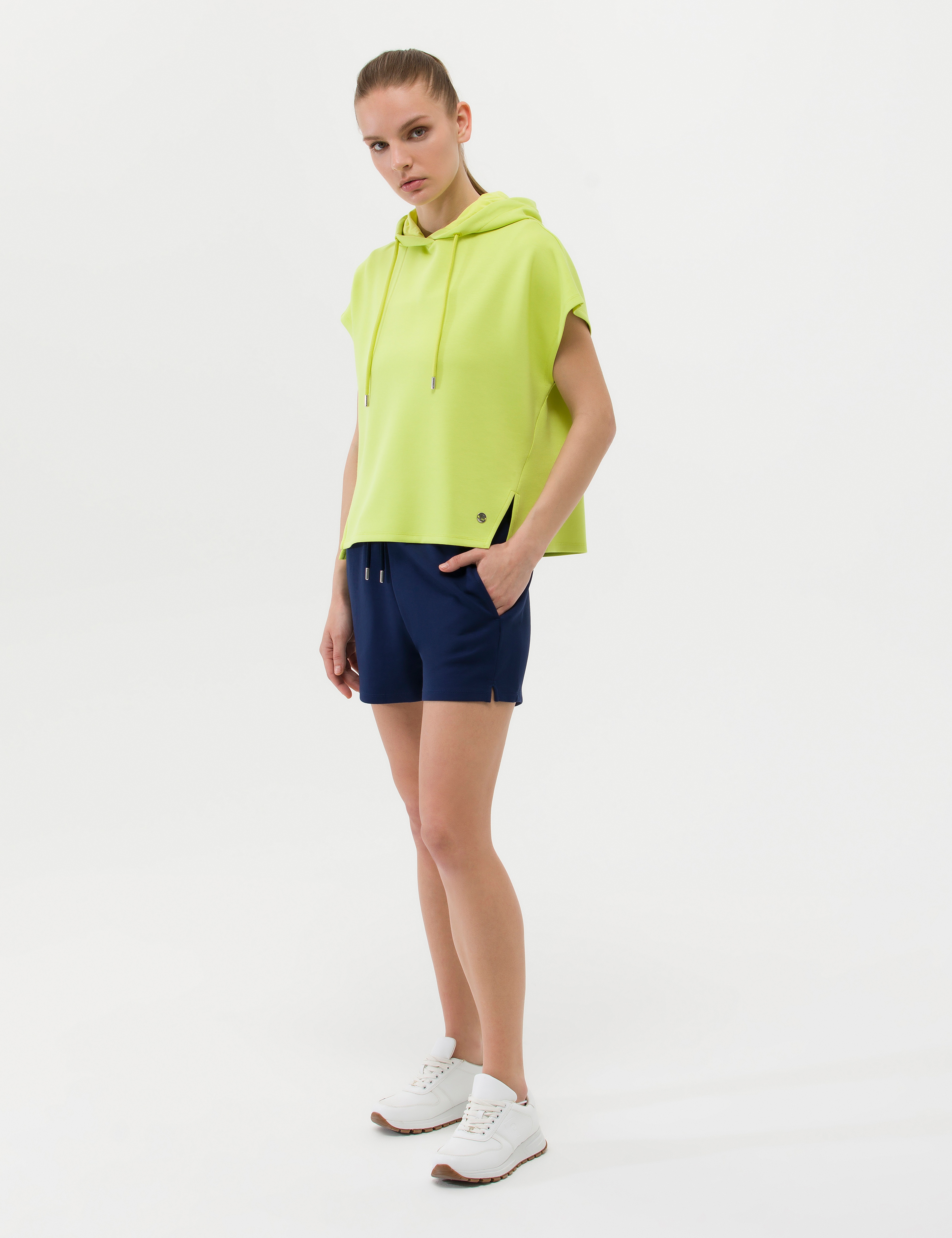 Yeşil Oversize Kapüşonlu Sweatshirt