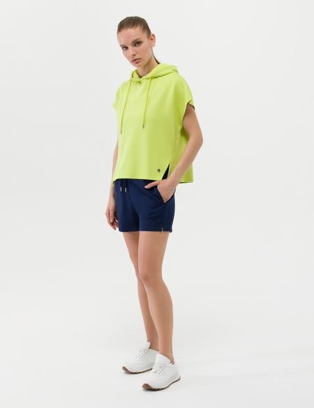 Yeşil Oversize Kapüşonlu Sweatshirt - 50263703013