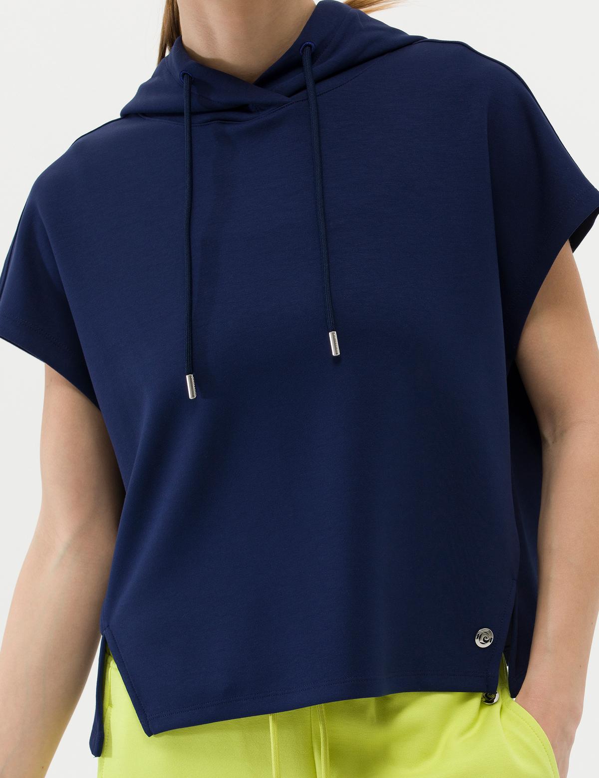 Lacivert Oversize Kapüşonlu Sweatshirt - 50263703042