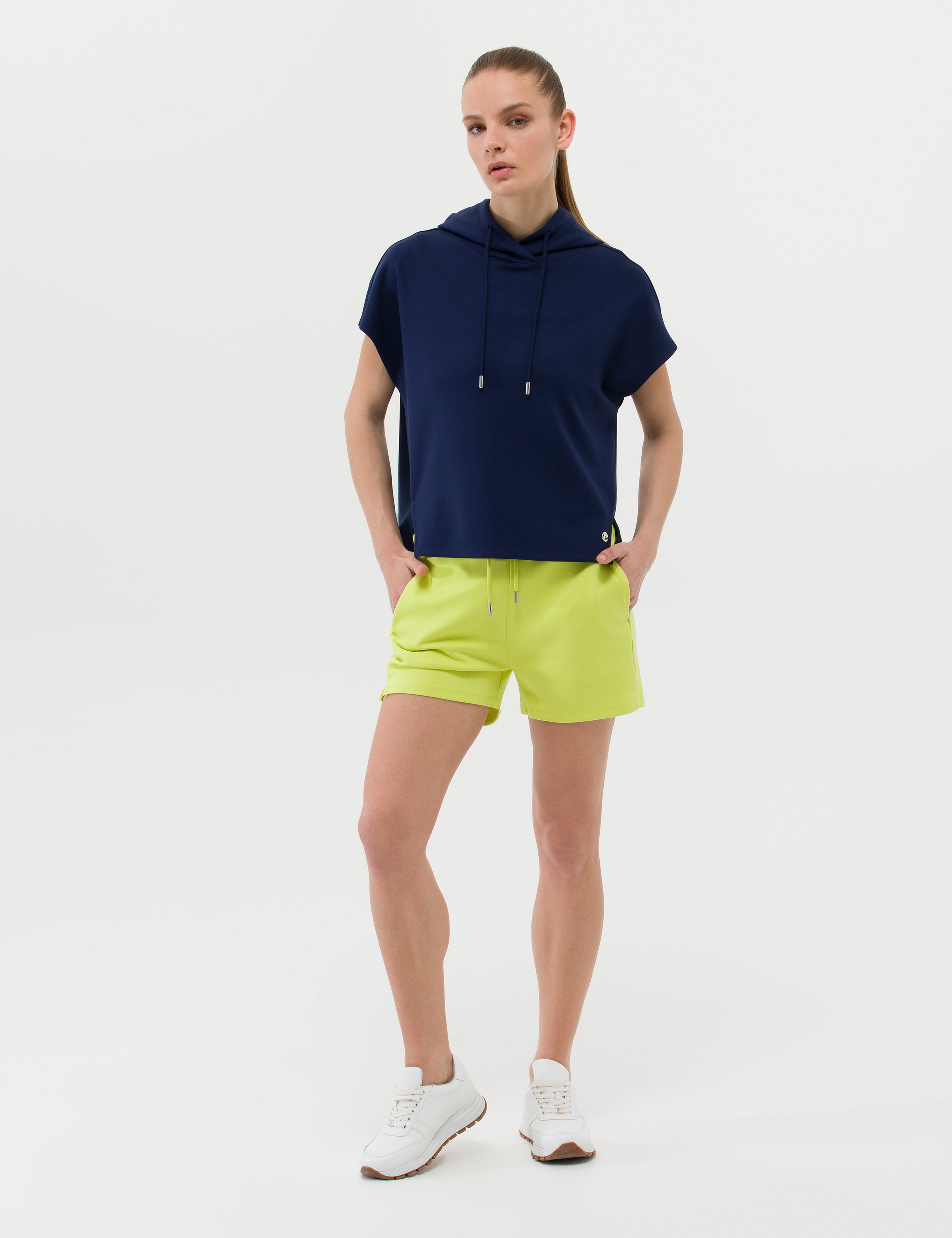 Lacivert Oversize Kapüşonlu Sweatshirt - Image 4