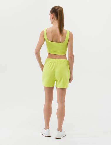 Yeşil Regular Fit Örme Şort