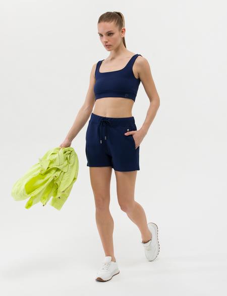 Lacivert Regular Fit Örme Şort - 50265557036