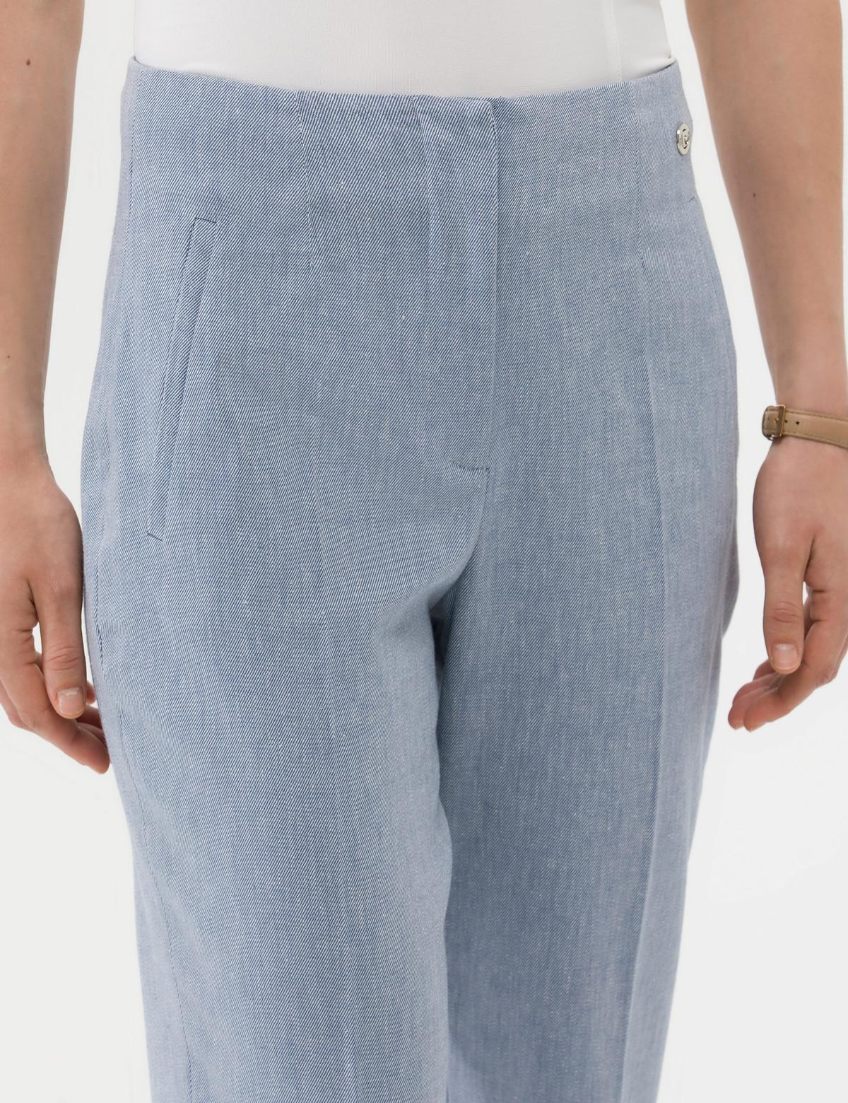 Mavi Keten Karışımlı Kumaş Pantolon - 50269144075