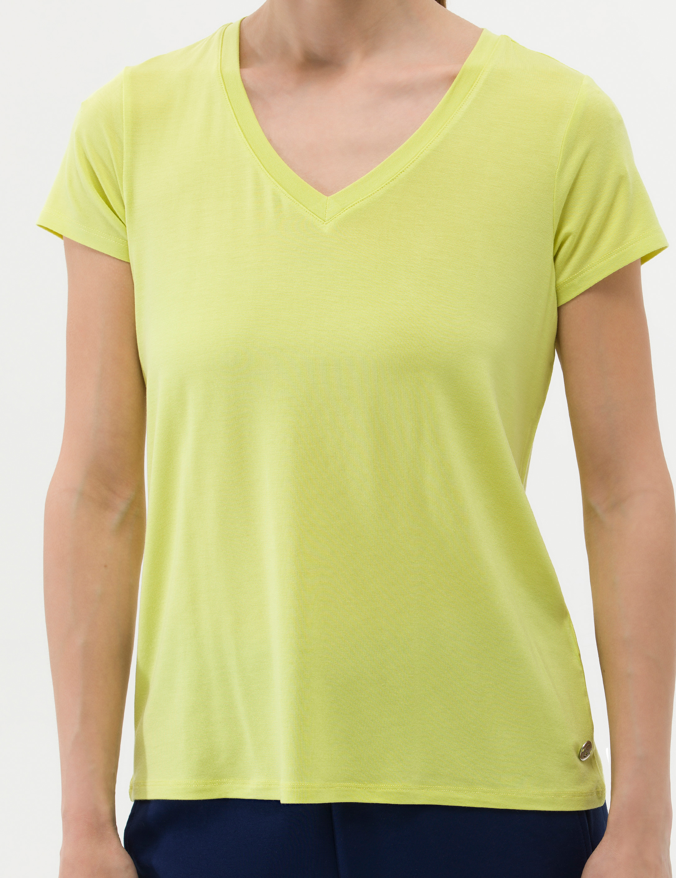 Pierre Cardin Yeşil Comfort Fit V Yaka Basic Tişört görsel 6