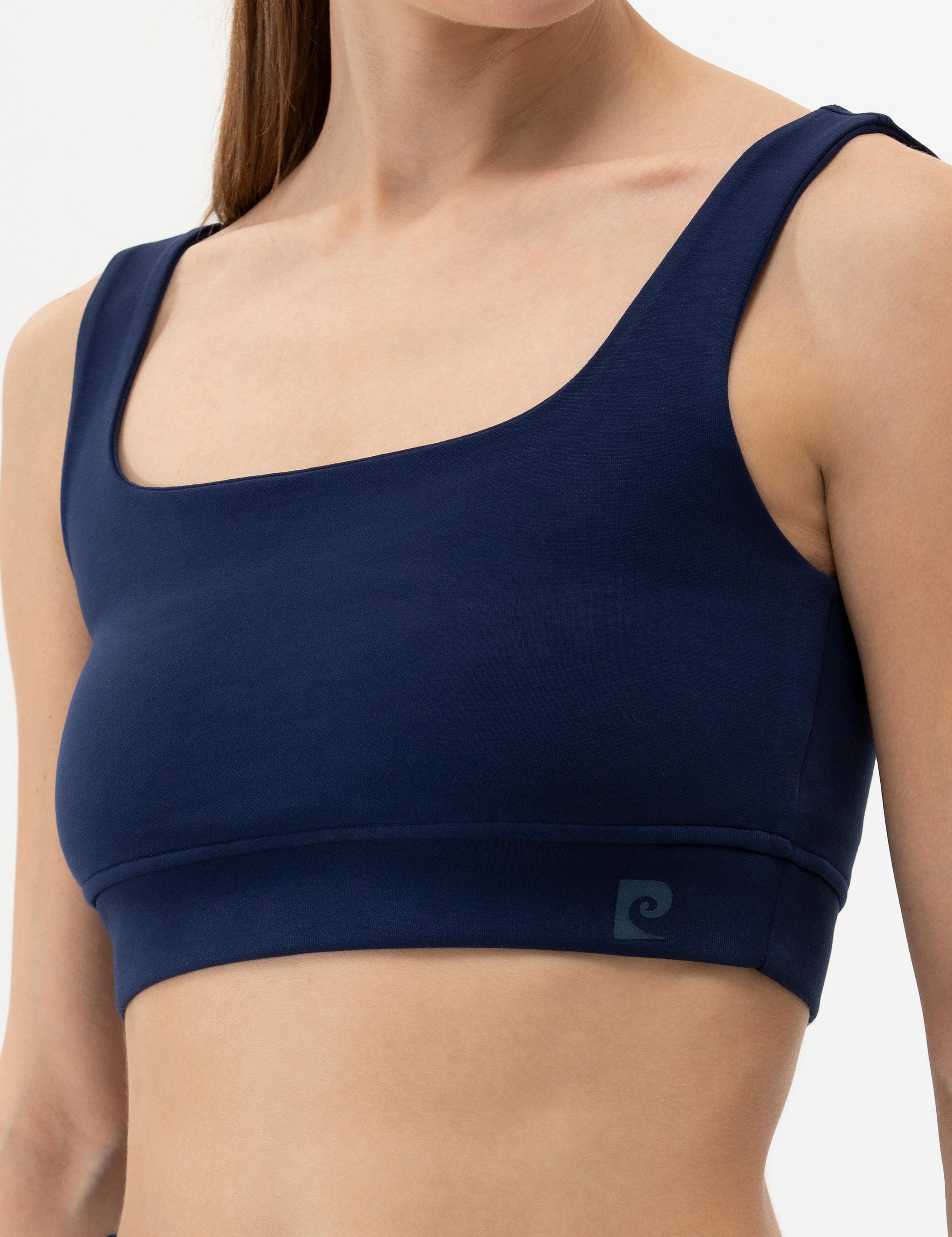 Lacivert Crop Büstiyer