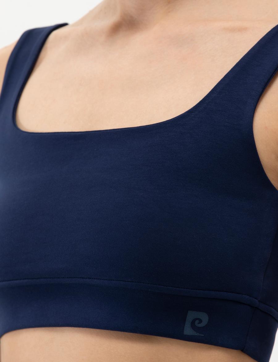 Lacivert Crop Büstiyer