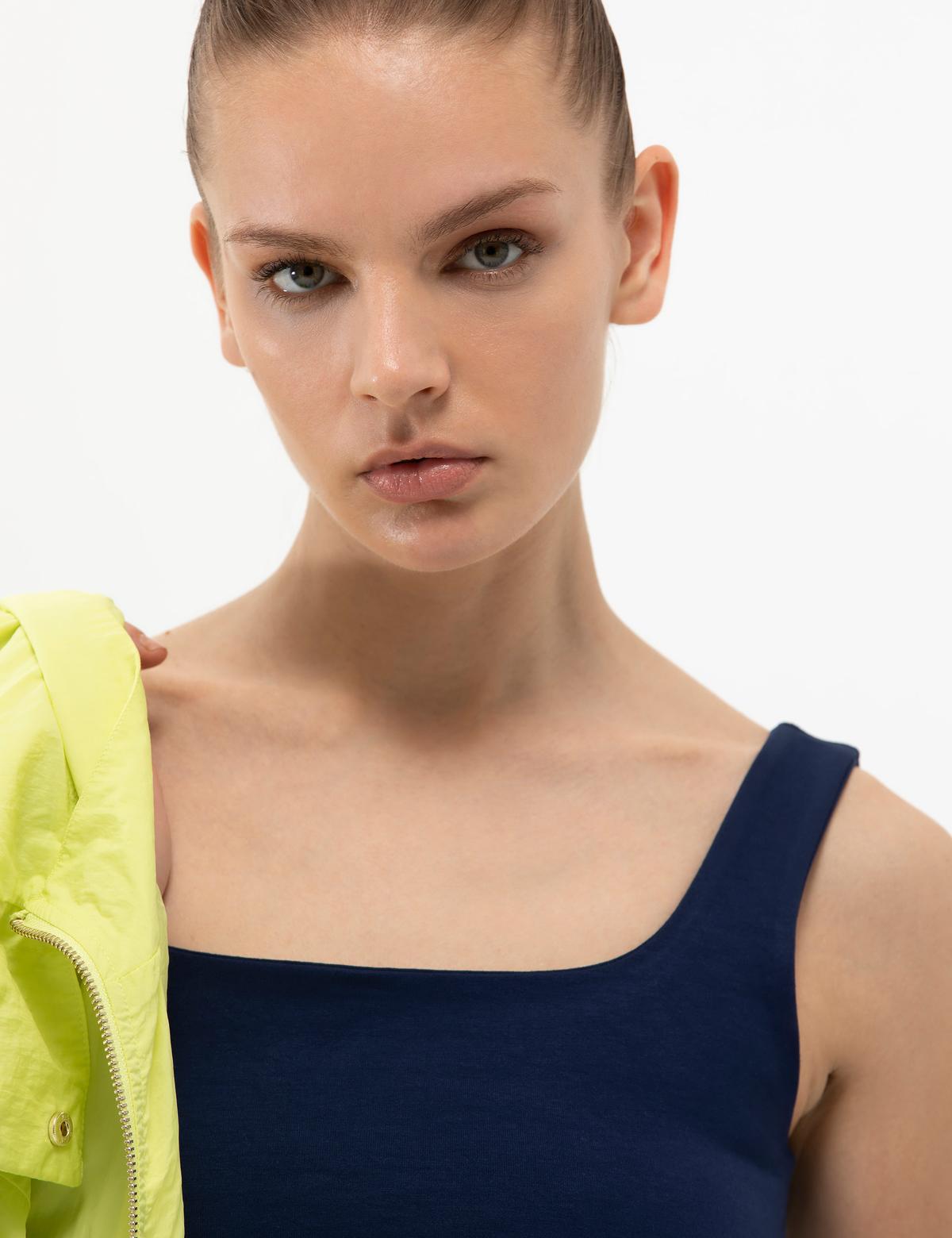 Lacivert Crop Büstiyer - 50269386017