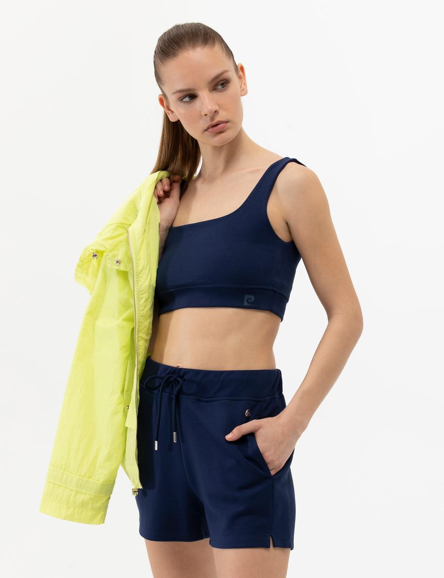 Lacivert Crop Büstiyer