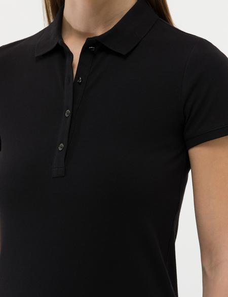 Siyah Slim Fit Polo Yaka Basic Tişört - 50269520010