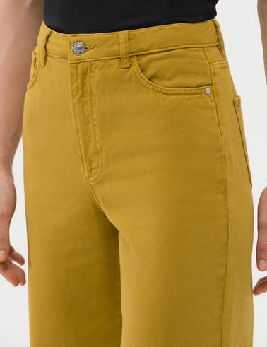 Yeşil High Waist Flare Fit Jean Pantolon