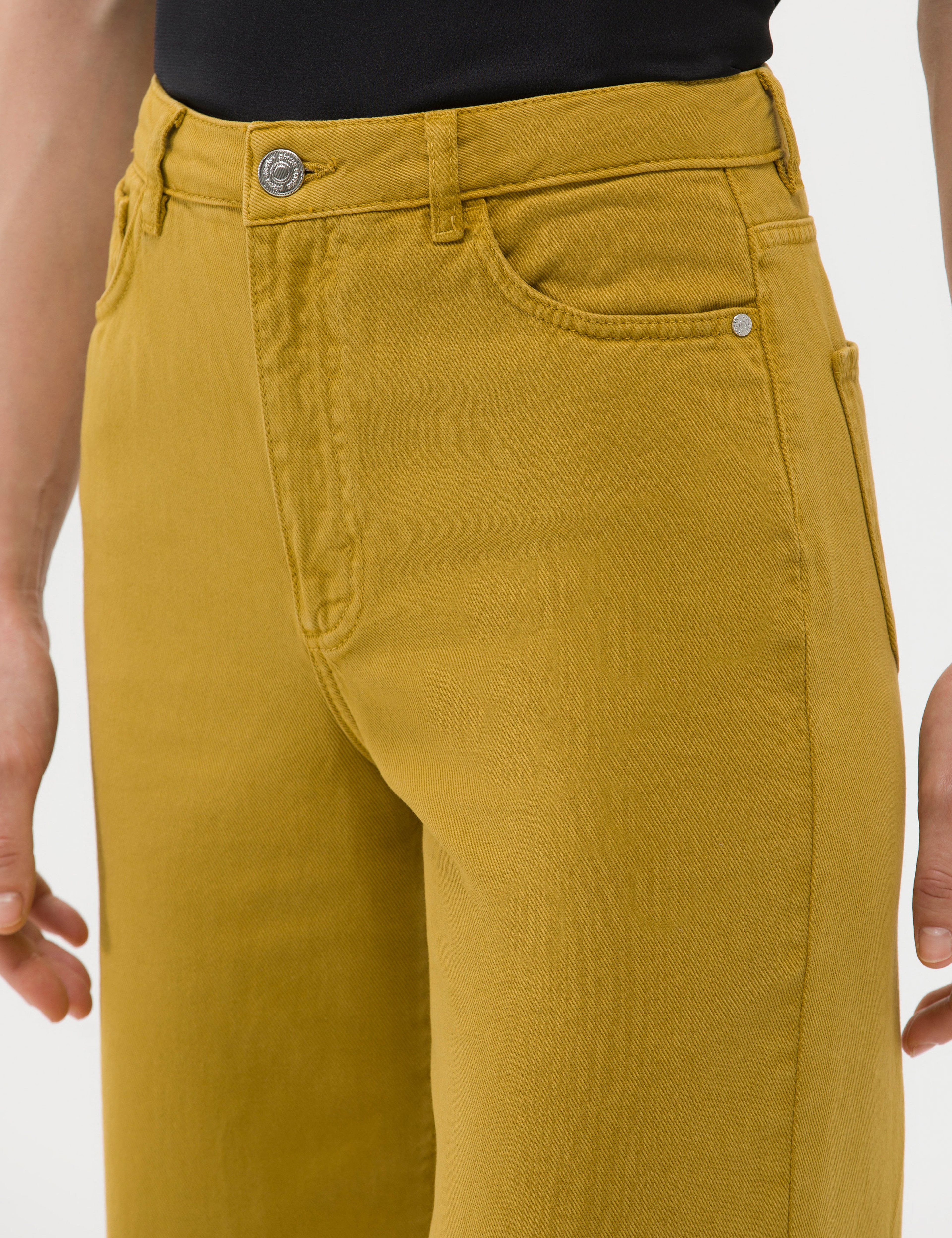 Yeşil High Waist Flare Fit Jean Pantolon - Image 5