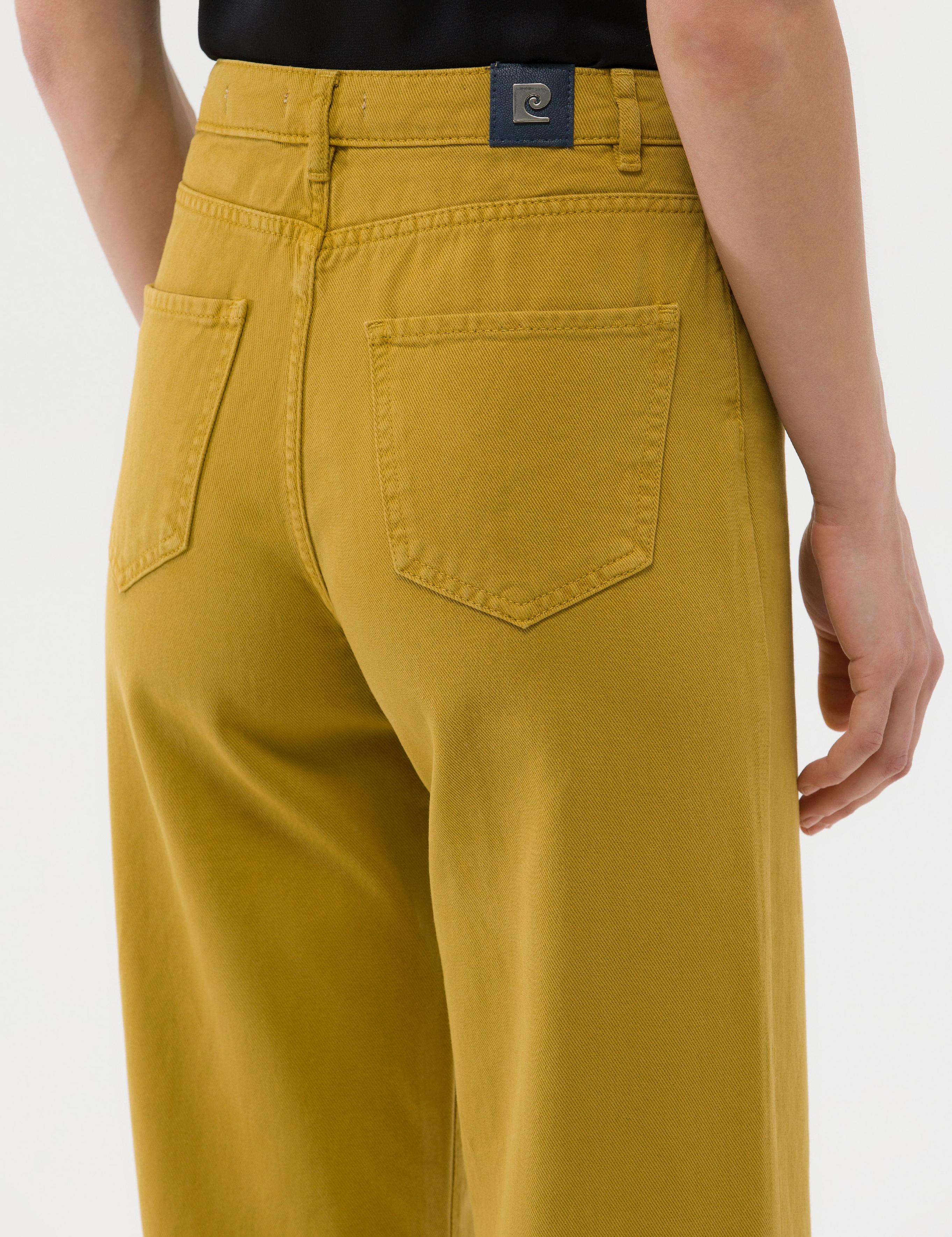 Yeşil High Waist Flare Fit Jean Pantolon