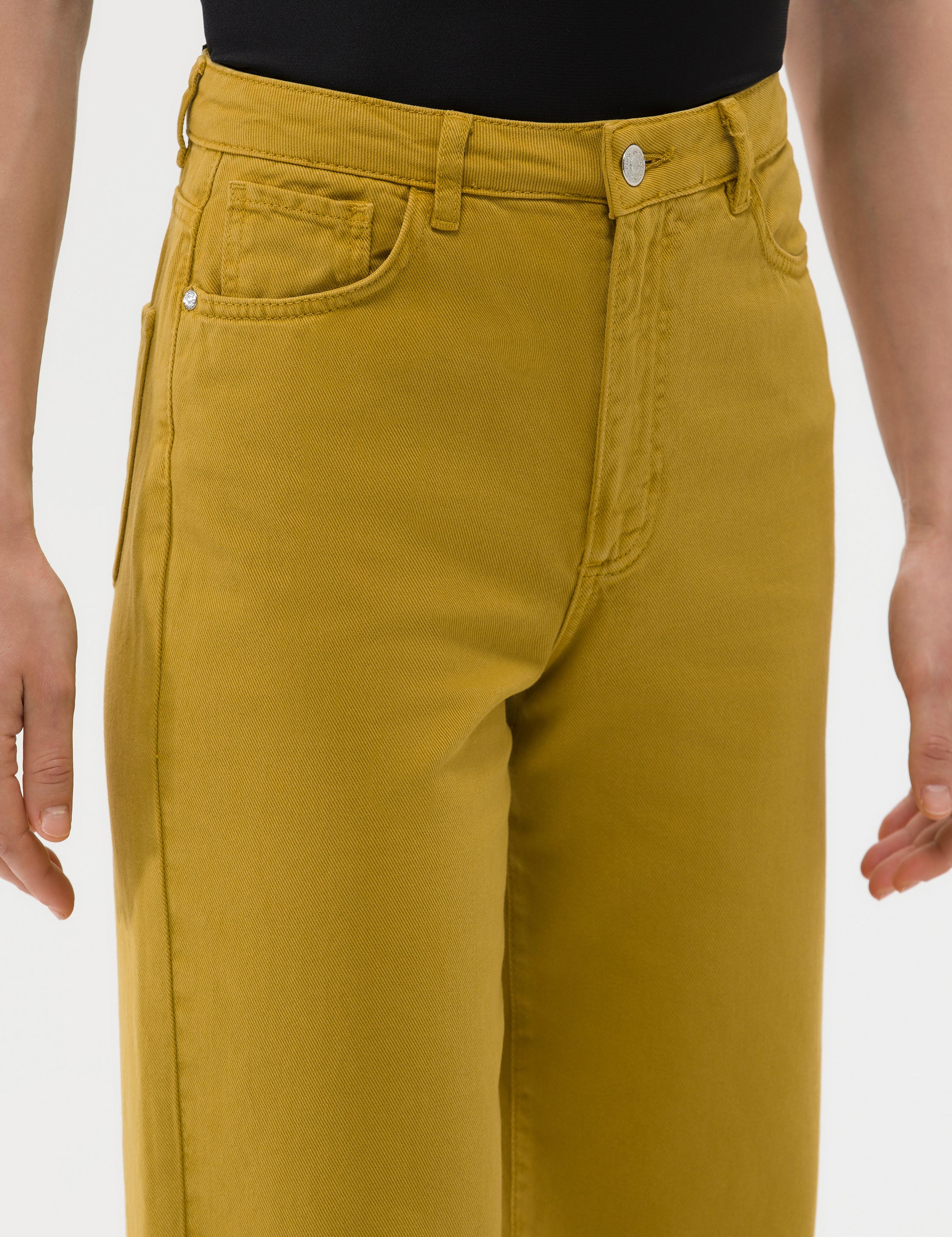 Yeşil High Waist Flare Fit Jean Pantolon