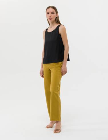Yeşil High Waist Flare Fit Jean Pantolon