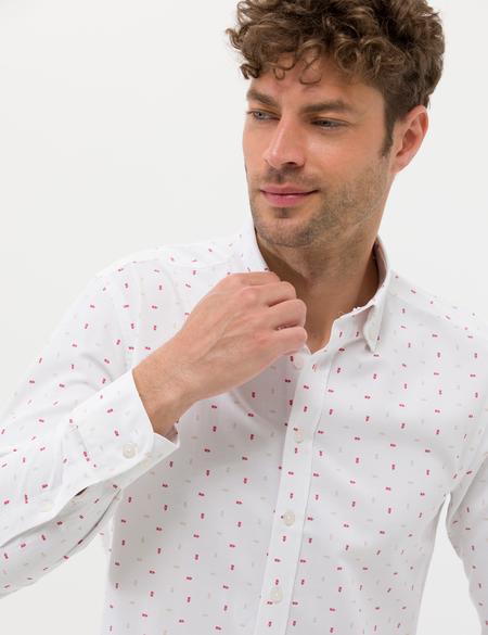 Kırmızı Slim Fit Uzun Kollu Gömlek - 50264909037