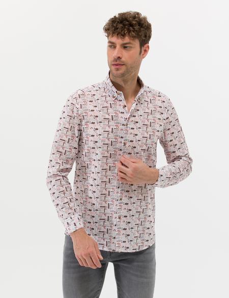 Bej Regular Fit Uzun Kollu Gömlek - 50269435023