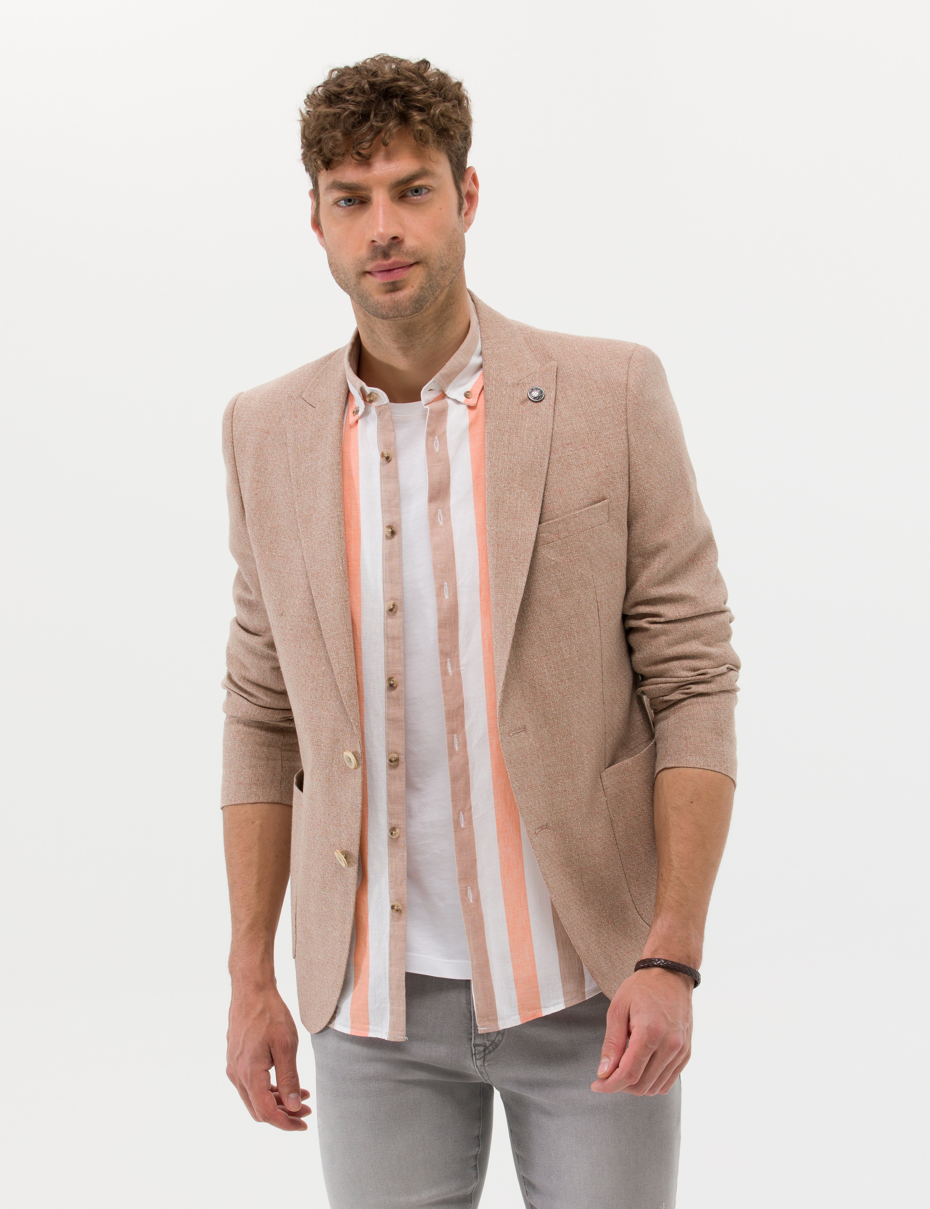 Turuncu Ekstra Slim Fit Spor Ceket