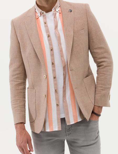 Turuncu Ekstra Slim Fit Spor Ceket - 50264609074