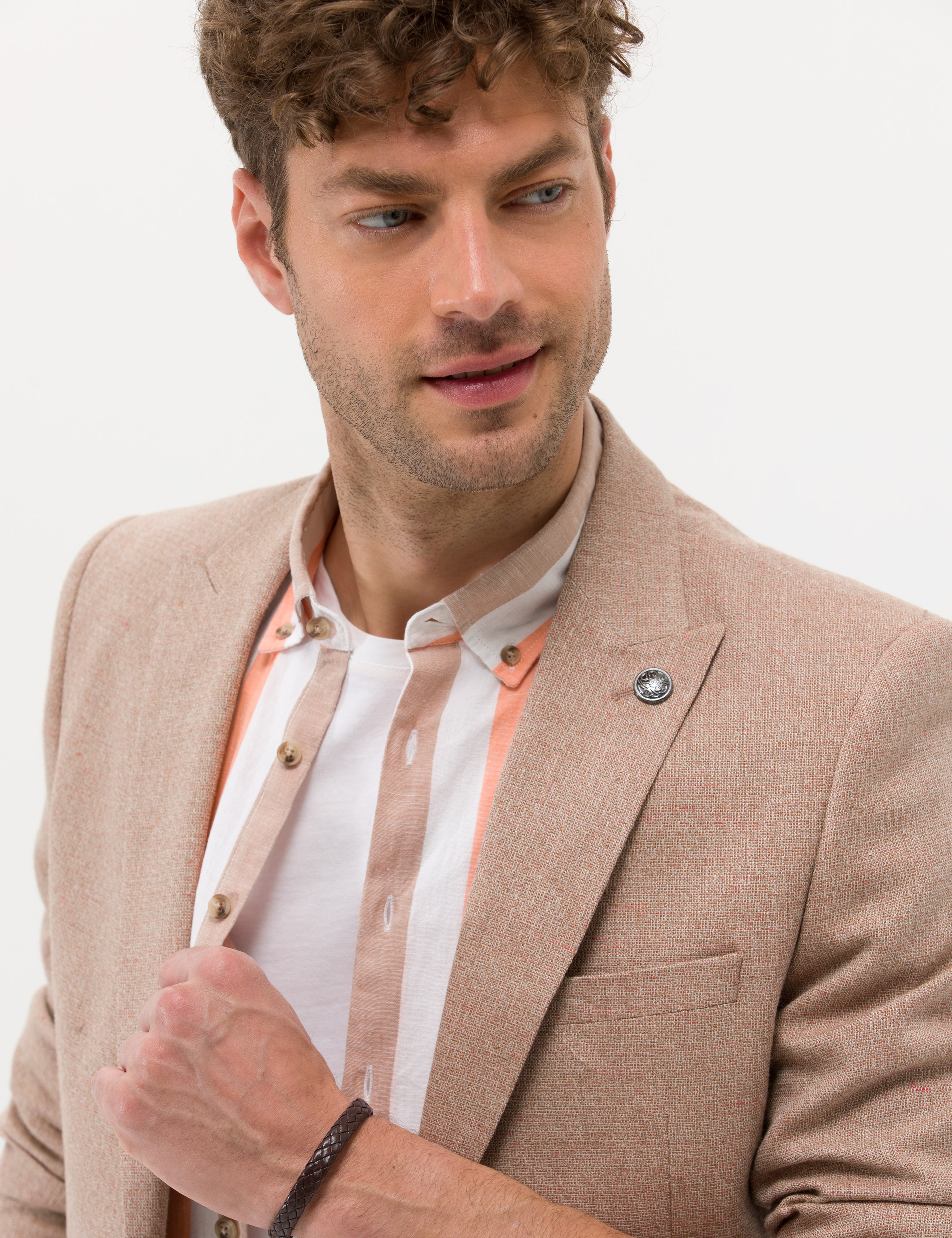 Turuncu Ekstra Slim Fit Spor Ceket - Image 3