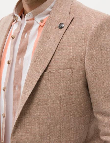 Turuncu Ekstra Slim Fit Spor Ceket - 50264609074