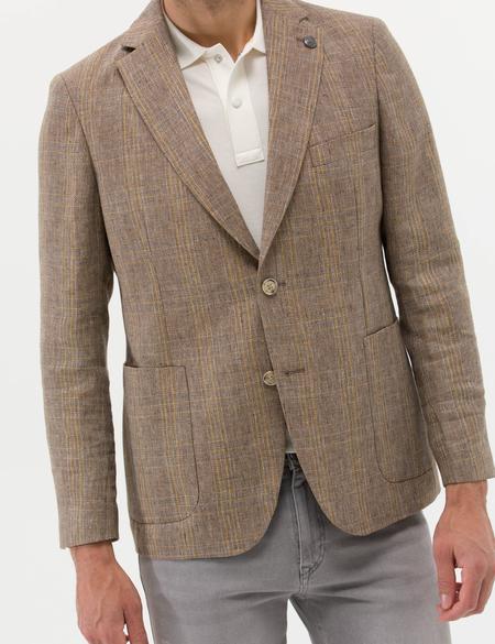 Açık Kahverengi Spor Keten Ceket - 50264610008