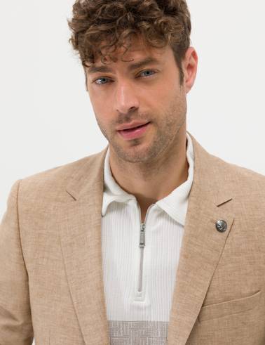 Camel Ekstra Slim Fit Keten Karışımlı Blazer Ceket