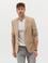 Camel Ekstra Slim Fit Keten Karışımlı Blazer Ceket