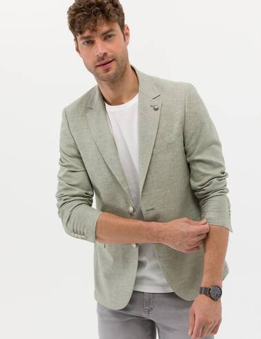 Açık Yeşil Ekstra Slim Fit Keten Karışımlı Blazer Ceket