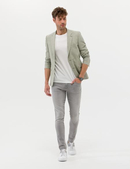Açık Yeşil Ekstra Slim Fit Keten Karışımlı Blazer Ceket - 50264619125