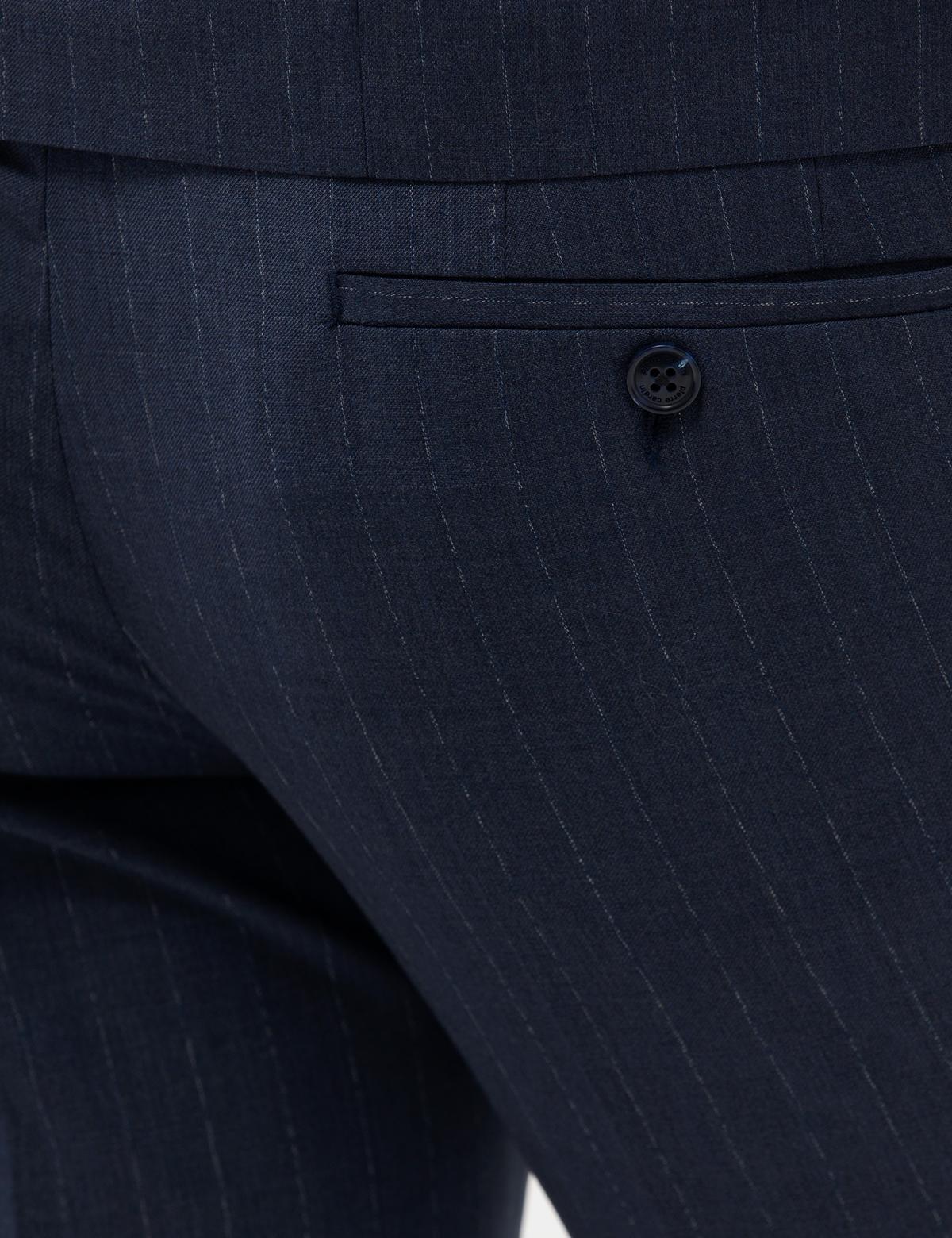 Lacivert Çizgili Spor Takım Elbise - 50264944044